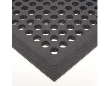 Foto - Černá gumová protiskluzová protiúnavová průmyslová rohož - 150 x 90 x 1,2 cm