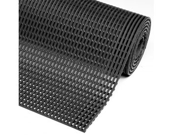 Foto - Černá protiskluzová průmyslová olejivzdorná rohož Flexdek - 10 m x 122 cm x 1,2 cm