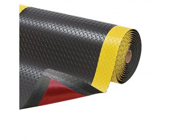 Foto - Černo-žlutá protiúnavová průmyslová laminovaná rohož Cushion Trax - 91 x 60 x 1,4 cm
