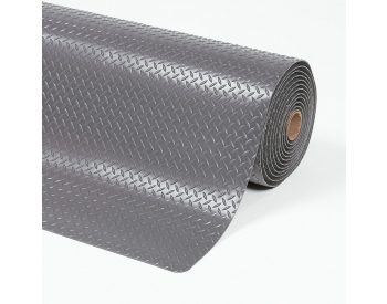 Foto - Šedá protiúnavová průmyslová laminovaná rohož Cushion Trax - 2280 x 91 x 1,4 cm