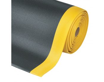 Foto - Černo-žlutá protiúnavová průmyslová rohož Crossrib, Sof-Tred - 91 x 60 x 1,27 cm