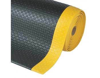 Foto - Černo-žlutá protiúnavová průmyslová rohož Bubble, Sof-Tred - 91 x 60 x 1,27 cm