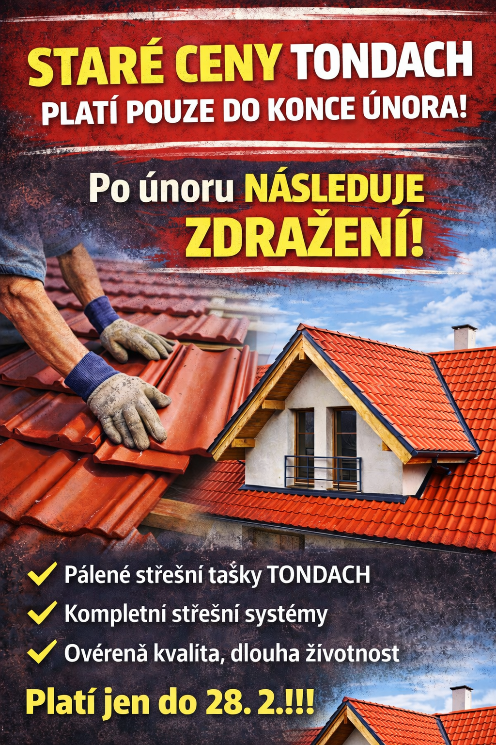 Po únoru následuje zdražení – nakupte TONDACH za původní ceny