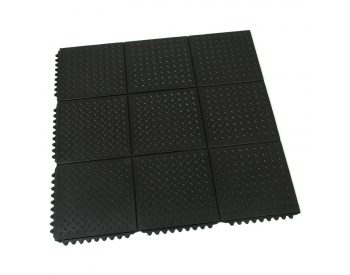 Foto - Gumová protiúnavová modulární rohož Diamond Plate Tile - 91 x 91 x 1,4 cm