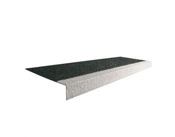 Foto - Bílo-černá karborundová schodová hrana - 100 x 34,5 x 5,5 x 0,5 cm