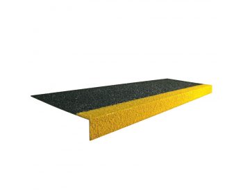 Foto - Černo-žlutá karborundová schodová hrana - 100 x 34,5 x 5,5 x 0,5 cm