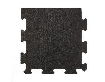 Foto - Černá pryžová modulární fitness deska (okraj) SF1050 - délka 95,6 cm, šířka 95,6 cm a výška 0,8 cm