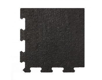 Foto - Černá pryžová modulární fitness deska (roh) SF1050 - délka 95,6 cm, šířka 95,6 cm a výška 0,8 cm