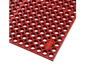 Foto - Červená gumová protiúnavová rohož Sanitop Deluxe, Red - 91 x 152 x 2 cm