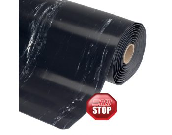 Foto - Černá protiúnavová průmyslová laminovaná rohož Marble Soft - 2280 x 91 x 1,27 cm
