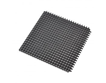 Foto - Černá gumová vstupní čistící modulární rohož Master Flex, D12 - 50 x 50 x 1,2 cm