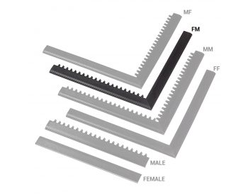Foto - Černá náběhová hrana samice "samec MF Safety Ramps D12/C1,2 Nitrile - 100 x 5 cm