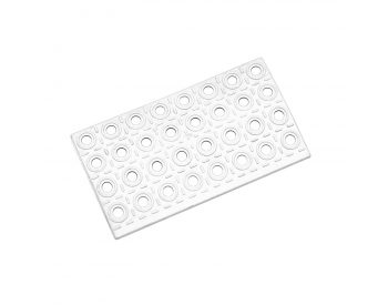 Foto - Bílý plastový nájezd AT-HRD, AvaTile - 25 x 13,7 x 1,6 cm