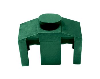 Foto - Příchytka PVC na čtyřhranný sloupek pro panely PILOFOR CLASSIC, zelená