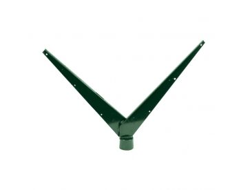 Foto - Bavolet Zn + PVC na kulatý sloupek O 48mm, tvar "V", zelený