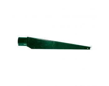 Foto - Bavolet Zn + PVC na kulatý sloupek O 48mm rovný, koncový, zelený