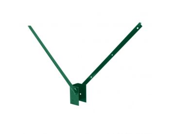 Foto - Bavolet Zn + PVC na čtyřhranný sloupek 60x60, tvar "V", zelený