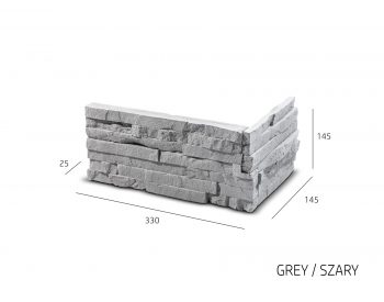 Foto - ROH Obkladový kámen TEPIC šedá 330x145x145x25 mm Sádra balení 0,87bm
