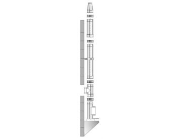 Foto - Nerezový izolovaný komín výška 9,24 m, průměr 120 mm