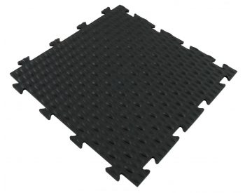 Foto - Černá PVC vinylová zátěžová puzzle protiúnavová dlažba Tenax - 47,5 x 47,5 x 0,8 cm