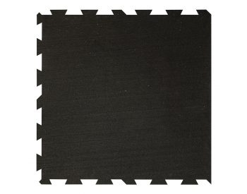 Foto - Černá gumová modulová puzzle dlažba (okraj) FLOMA IceFlo SF1100 - 100 x 100 x 1 cm