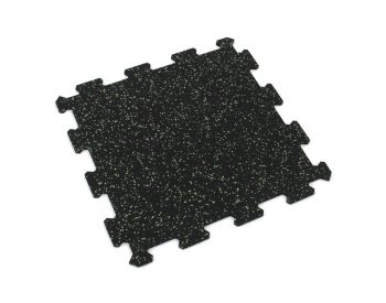 Foto - Černo-zelená gumová modulová puzzle dlažba (střed) FLOMA FitFlo SF1050 - 50 x 50 x 0,8 cm