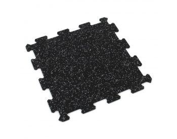 Foto - Černo-šedá gumová modulová puzzle dlažba (střed) FLOMA FitFlo SF1050 - 100 x 100 x 0,8 cm