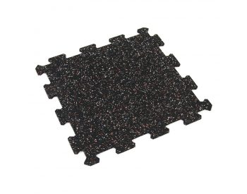 Foto - Černo-bílo-červená gumová modulová puzzle dlažba (střed) FLOMA FitFlo SF1050 - 100 x 100 x 1,6 cm