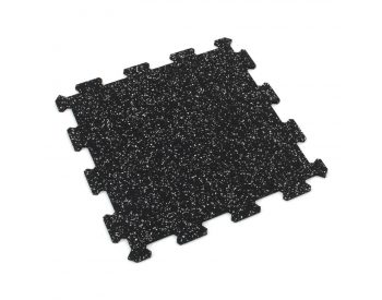 Foto - Černo-bílá gumová modulová puzzle dlažba (střed) FLOMA FitFlo SF1050 - 100 x 100 x 1,6 cm