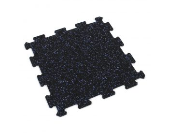 Foto - Černo-modrá gumová modulová puzzle dlažba (střed) FLOMA FitFlo SF1050 - 100 x 100 x 1,6 cm