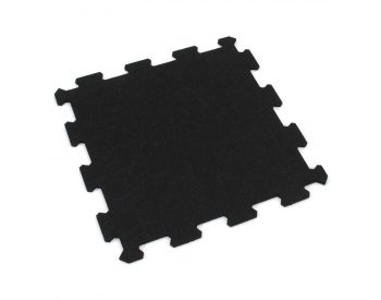 Foto - Černá gumová modulová puzzle dlažba (střed) FLOMA FitFlo SF1050 - 50 x 50 x 1,6 cm