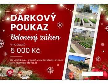 Foto - Vánoční dárkový poukaz - betonové záhony v hodnotě 5 000 Kč