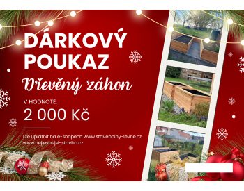 Foto - Vánoční dárkový poukaz - dřevěné záhony v hodnotě 2 000 Kč
