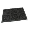 Foto - Gumová vstupní kartáčová rohož Leaves - Squares - 60 x 40 x 0,7 cm