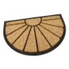 Foto - Kokosová čistící venkovní vstupní půlkruhová rohož Sun, FLOMAT - délka 40 cm, šířka 60 cm a výška 1,7 cm