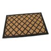 Foto - Kokosová čistící venkovní vstupní rohož Rectangle - Rhombus, FLOMAT - délka 40 cm, šířka 60 cm a výška 0,8 cm