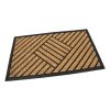Foto - Kokosová čistící venkovní vstupní rohož Rectangle - Stripes, FLOMAT - délka 45 cm, šířka 75 cm a výška 0,8 cm