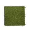 Foto - Gumová dlaždice s umělou trávou (V30/R15) - délka 50 cm, šířka 50 cm a výška 3 cm
