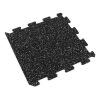 Foto - Černo-bílá gumová modulová puzzle dlažba (okraj) FLOMA IceFlo SF1100 - 100 x 100 x 0,8 cm