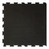 Foto - Černá gumová modulová puzzle dlažba (okraj) FLOMA IceFlo SF1100 - 100 x 100 x 0,8 cm