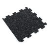 Foto - Černo-bílo-modrá gumová modulová puzzle dlažba (okraj) FLOMA FitFlo SF1050 - 50 x 50 x 0,8 cm