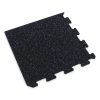 Foto - Černo-modrá gumová modulová puzzle dlažba (roh) FLOMA FitFlo SF1050 - 50 x 50 x 0,8 cm