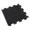 Foto - Černo-šedá gumová modulová puzzle dlažba (okraj) FLOMA FitFlo SF1050 - 100 x 100 x 0,8 cm