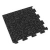 Foto - Černo-bílá gumová modulová puzzle dlažba (roh) FLOMA FitFlo SF1050 - 100 x 100 x 0,8 cm