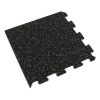 Foto - Černo-zelená gumová modulová puzzle dlažba (roh) FLOMA IceFlo SF1100 - 100 x 100 x 1 cm