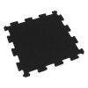 Foto - Černá gumová modulová puzzle dlažba (střed) FLOMA FitFlo SF1050 - 50 x 50 x 1,6 cm