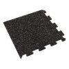 Foto - Černo-bílo-červená gumová modulová puzzle dlažba (roh) FLOMA FitFlo SF1050 - 100 x 100 x 1 cm