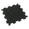Foto - Černo-zelená gumová modulová puzzle dlažba (střed) FLOMA FitFlo SF1050 - 100 x 100 x 1 cm