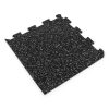 Foto - Černo-bílá gumová modulová puzzle dlažba (roh) FLOMA FitFlo SF1050 - 50 x 50 x 1,6 cm