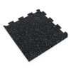 Foto - Černo-bílo-modrá gumová modulová puzzle dlažba (roh) FLOMA FitFlo SF1050 - 50 x 50 x 1 cm